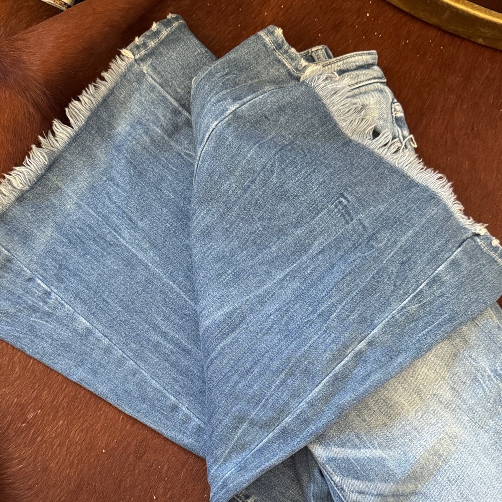 KanCan Blue Super Flare & Wide Leg Jeans - Picture 3 of 5